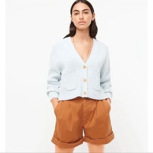 JCrew Cropped Patch Pocket Beach Cardigan size S AY828